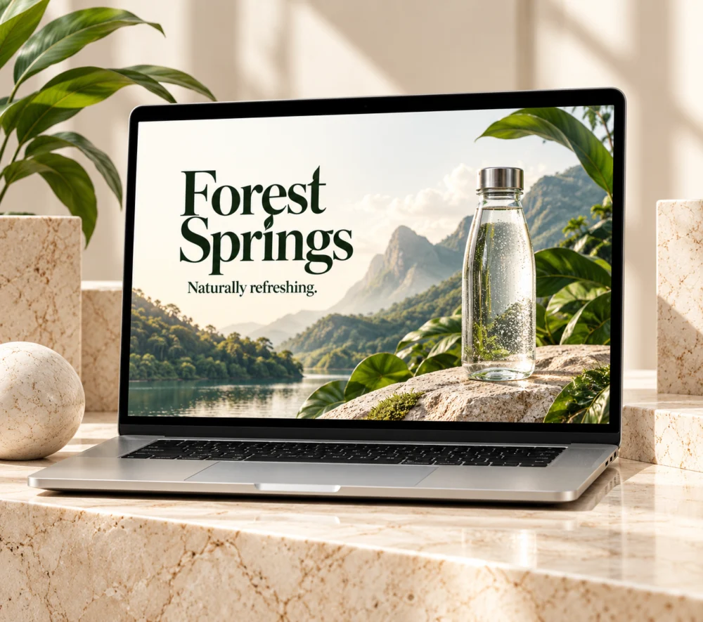 Forest Springs illustrative website concept on devices